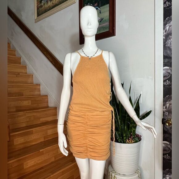 New Free People x FP One Katya Thermal Mimosa Mini Dress/ size XS - Picture 3 of 7